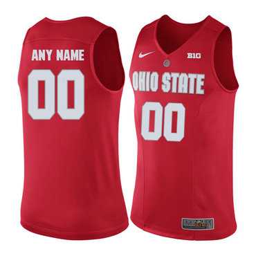 Men's Ohio State Buckeyes Red Customized Basketball Jersey