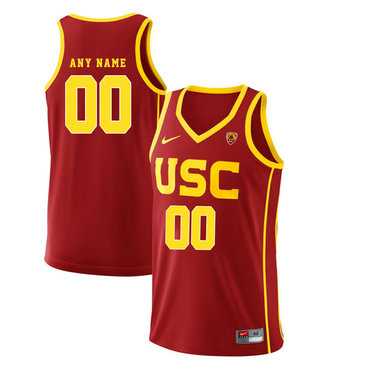 Men's USC Trojans Customized Red College Basketball Jersey