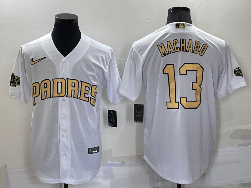 Padres #13 Manny Machado White Nike 2022 MLB All Star Cool Base Jersey