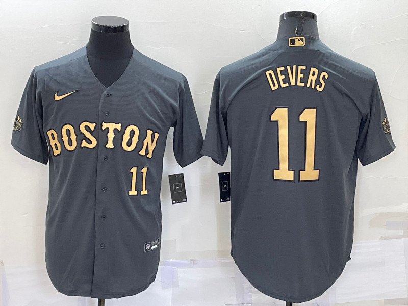 Red Sox #11 Rafael Devers Charcoal Nike 2022 MLB All Star Cool Base Jersey