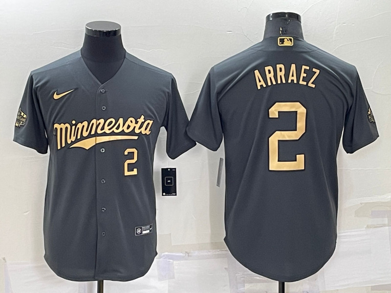 Twins #2 Luis Arraez Charcoal Nike 2022 MLB All Star Cool Base Jersey
