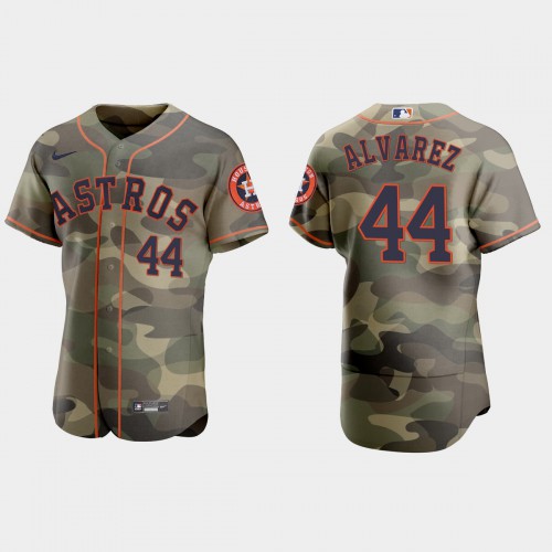 Houston Houston Astros #44 Yordan Alvarez Men’s Nike 2021 Armed Forces Day Authentic MLB Jersey -Camo Men’s