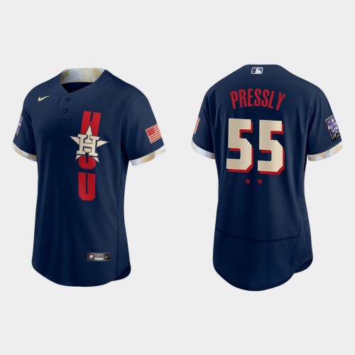 Houston Houston Astros #55 Ryan Pressly 2021 Mlb All Star Game Authentic Navy Jersey Men’s