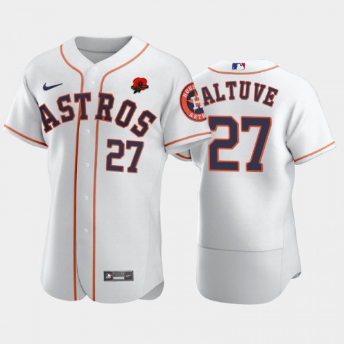Houston Houston Astros #27 Jose Altuve Men’s Nike Authentic 2021 Memorial Day MLB Jersey – White Men’s