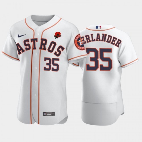 Houston Houston Astros #35 Justin Verlander Men’s Nike Authentic 2021 Memorial Day MLB Jersey – White Men’s