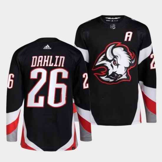 Men Buffalo Sabres 26 Rasmus Dahlinl 2022 #23 Black Stitched Jersey