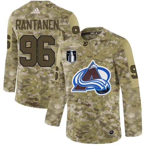 Adidas Colorado Avalanche #96 Mikko Rantanen Camo 2022 Stanley Cup Final Patch Authentic Stitched NHL Jersey Men’s