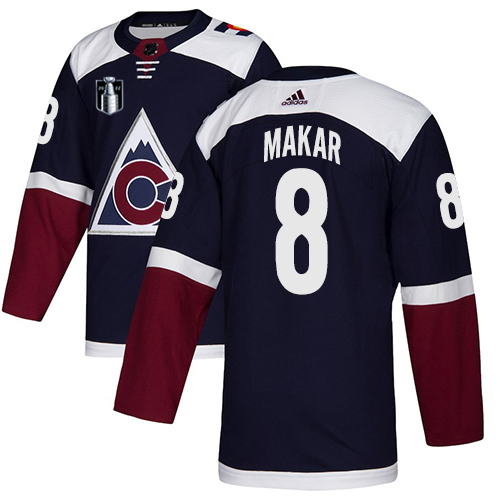 Adidas Colorado Avalanche #8 Cale Makar Navy 2022 Stanley Cup Final Patch Alternate Authentic Stitched NHL Jersey Men’s