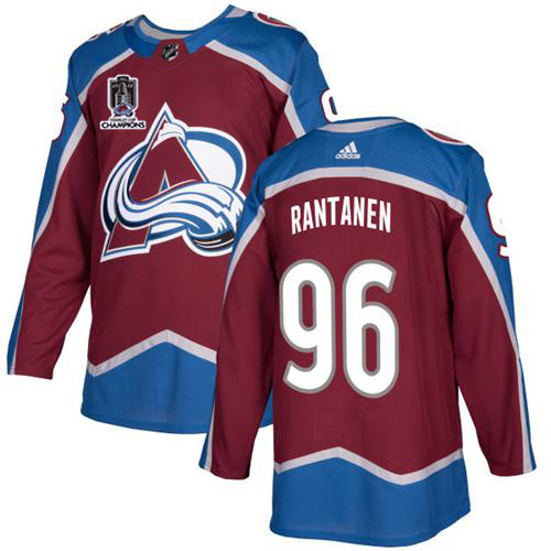 Adidas Colorado Avalanche #96 Mikko Rantanen Burgundy 2022 Stanley Cup Champions Burgundy Home Authentic Stitched NHL Jersey Men’s