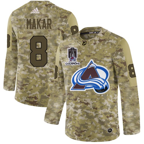 Adidas Colorado Avalanche #8 Cale Makar Camo 2022 Stanley Cup Champions Authentic Stitched NHL Jersey Men’s