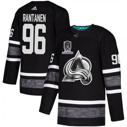 Adidas Colorado Avalanche #96 Mikko Rantanen Black 2022 Stanley Cup Champions Authentic All-Star Stitched NHL Jersey Men’s