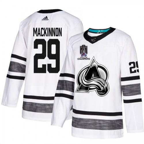 Colorado Colorado Avalanche #29 Nathan MacKinnon White 2022 Stanley Cup Champions Authentic All-Star Stitched NHL Jersey Men’s