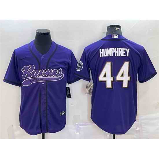 Men Baltimore Ravens #44 Marlon Humphrey Purple Vapor Untouchable Limited Stitched Jersey