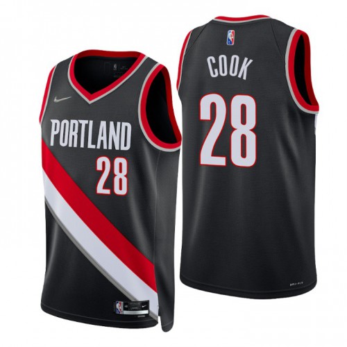 Nike Portland Trail Blazers #28 Quinn Cook Black Men’s 2021-22 NBA 75th Anniversary Diamond Swingman Jersey – Icon Edition Men’s