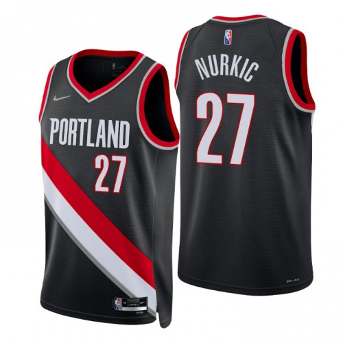 Nike Portland Trail Blazers #27 Jusuf Nurkic Black Men’s 2021-22 NBA 75th Anniversary Diamond Swingman Jersey – Icon Edition Men’s