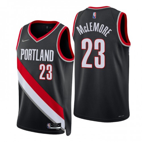 Nike Portland Trail Blazers #23 Ben Mclemore Black Men’s 2021-22 NBA 75th Anniversary Diamond Swingman Jersey – Icon Edition Men’s