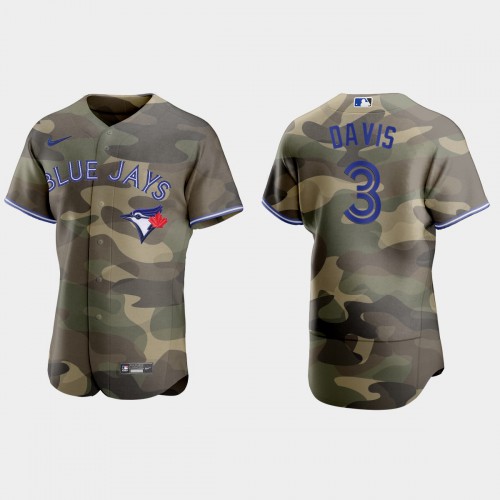 Toronto Toronto Blue Jays #3 Jonathan Davis Men’s Nike 2021 Armed Forces Day Authentic MLB Jersey -Camo Men’s