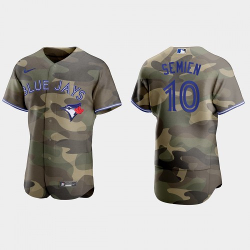 Toronto Toronto Blue Jays #10 Marcus Semien Men’s Nike 2021 Armed Forces Day Authentic MLB Jersey -Camo Men’s