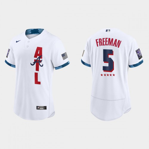 Atlanta Atlanta Braves #5 Freddie Freeman 2021 Mlb All Star Game Authentic White Jersey Men’s