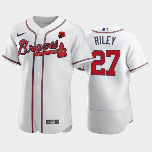 Atlanta Atlanta Braves #27 Austin Riley Men’s Nike Authentic 2021 Memorial Day MLB Jersey – White Men’s