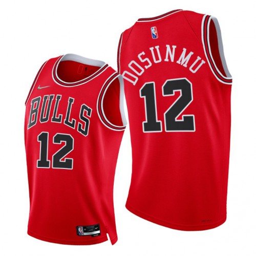 Nike Chicago Bulls #12 Ayo Dosunmu Men’s 2021-22 75th Diamond Anniversary NBA Jersey Red Men’s
