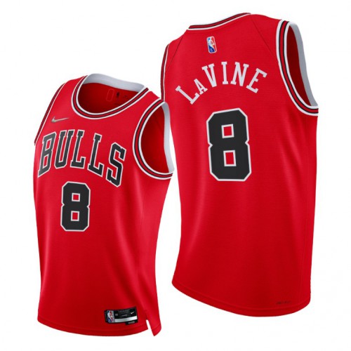 Nike Chicago Bulls #8 Zach Lavine Men’s 2021-22 75th Diamond Anniversary NBA Jersey Red Men’s