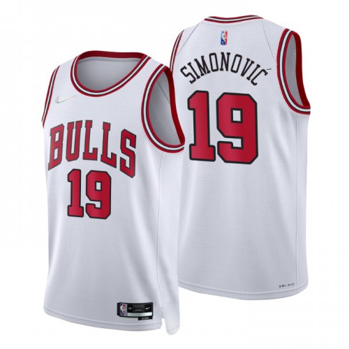 Nike Chicago Bulls #19 Marko Simonovic White Men’s 2021-22 NBA 75th Anniversary Diamond Swingman Jersey –  Association Edition Men’s