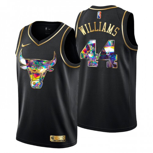 Chicago Chicago Bulls #44 Patrick Williamst Men’s Golden Edition Diamond Logo 2021/22 Swingman Jersey – Black Men’s