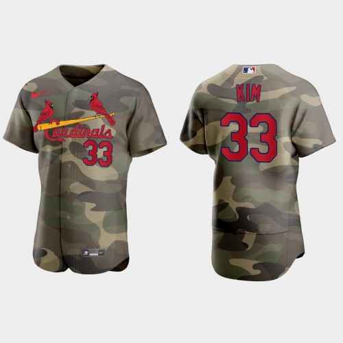 St.Louis St.Louis Cardinals #33 Kwang Hyun Kim Men’s Nike 2021 Armed Forces Day Authentic MLB Jersey -Camo Men’s