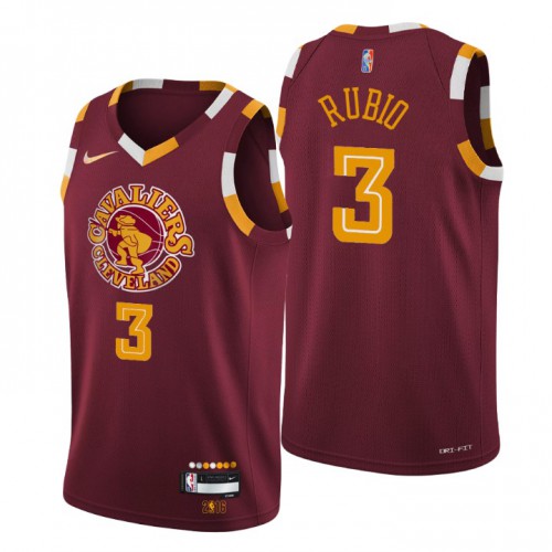 Cleveland Cleveland Cavaliers #3 Ricky Rubio Men’s Nike Wine 2021/22 Swingman NBA Jersey – City Edition Men’s