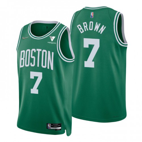 Nike Boston Celtics #7 Jaylen Brown Green Men’s 2021-22 NBA 75th Anniversary Diamond Swingman Jersey – Icon Edition Men’s