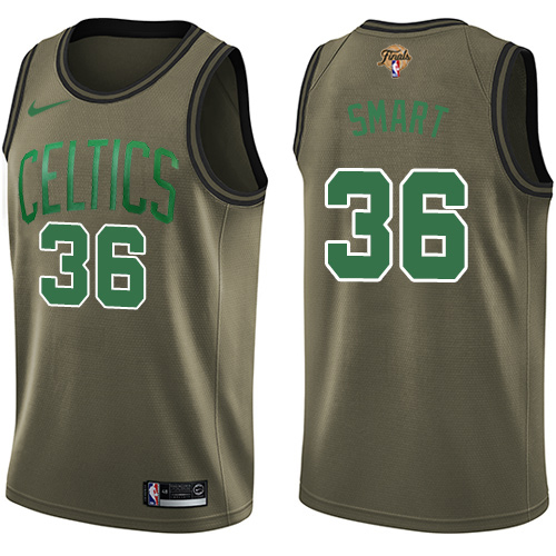 Nike Boston Celtics #36 Marcus Smart Green Salute to Service 2022 NBA Finals Swingman Jersey Men’s
