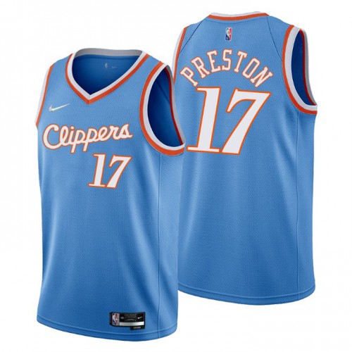 Los Angeles Los Angeles Clippers #17 Jason Preston Men’s Nike Blue 2021/22 Swingman NBA Jersey – City Edition Men’s