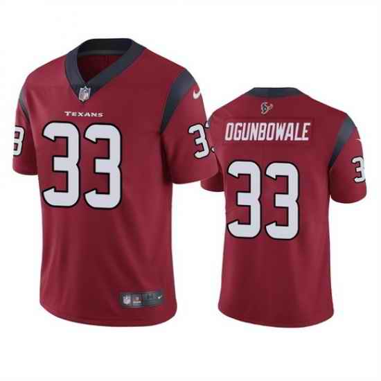 Men Houston Texans #33 Dare Ogunbowale Red Vapor Untouchable Limited Stitched Jersey