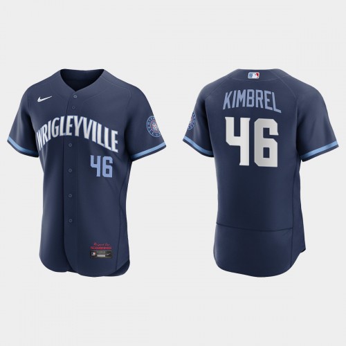 Chicago Chicago Cubs #46 Craig Kimbrel Men’s Nike 2021 City Connect Authentic Navy MLB Jersey Men’s