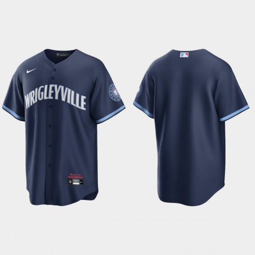 Chicago Chicago Cubs Men’s Nike 2021 City Connect Fans Version Navy MLB Jersey Men’s