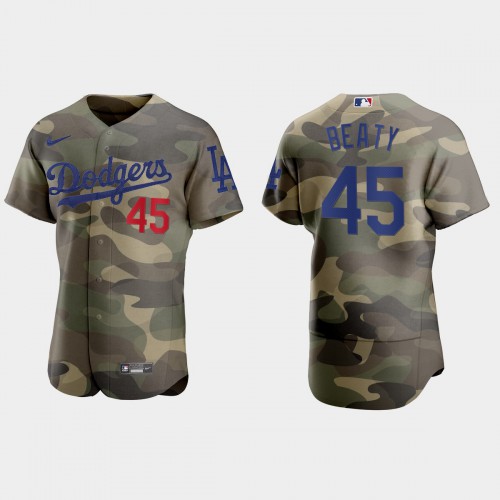 Los Angeles Los Angeles Dodgers #45 Matt Beaty Men’s Nike 2021 Armed Forces Day Authentic MLB Jersey -Camo Men’s