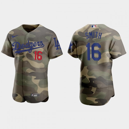 Los Angeles Los Angeles Dodgers #16 Will Smith Men’s Nike 2021 Armed Forces Day Authentic MLB Jersey -Camo Men’s