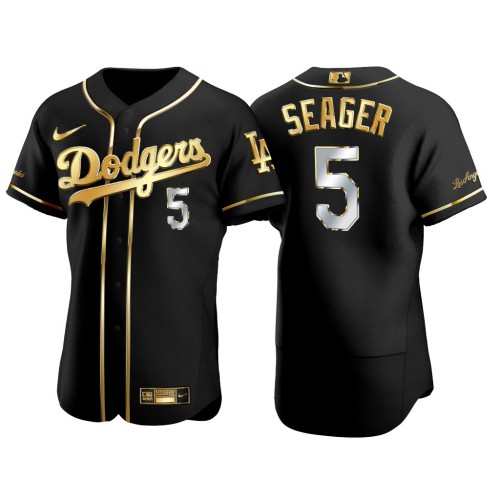 Los Angeles Los Angeles Dodgers #5 Corey Seager Men’s Nike Authentic 2021 Gold Program MLB Jersey Black Men’s