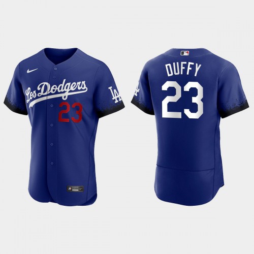 Los Angeles Los Angeles Dodgers #23 Danny Duffy Nike Men’s 2021 City Connect Authentic MLB Jersey Royal Men’s