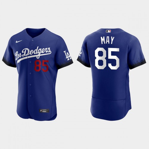 Los Angeles Los Angeles Dodgers #85 Dustin May Nike Men’s 2021 City Connect Authentic MLB Jersey Royal Men’s