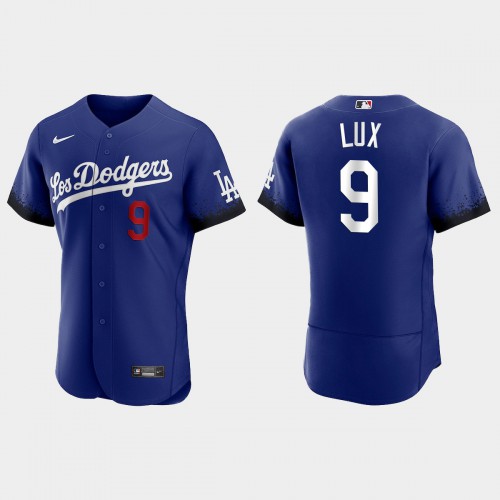 Los Angeles Los Angeles Dodgers #9 Gavin Lux Nike Men’s 2021 City Connect Authentic MLB Jersey Royal Men’s