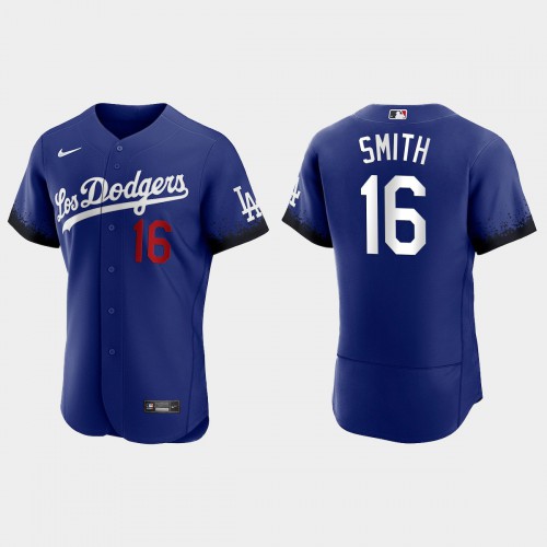 Los Angeles Los Angeles Dodgers #16 Will Smith Nike Men’s 2021 City Connect Authentic MLB Jersey Royal Men’s