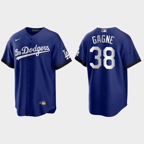 Los Angeles Los Angeles Dodgers #38 Eric Gagne Nike Men’s 2021 City Connect Game MLB Jersey Royal Men’s
