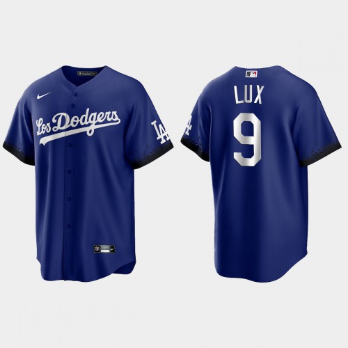Los Angeles Los Angeles Dodgers #9 Gavin Lux Nike Men’s 2021 City Connect Game MLB Jersey Royal Men’s