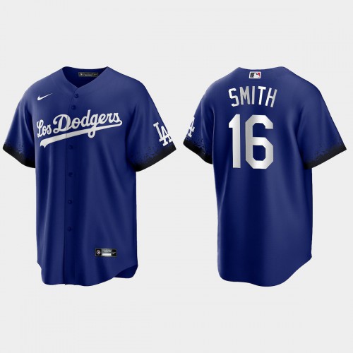 Los Angeles Los Angeles Dodgers #16 Will Smith Nike Men’s 2021 City Connect Game MLB Jersey Royal Men’s