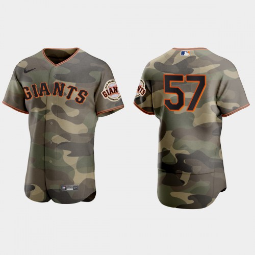 San Francisco San Francisco Giants #57 Alex Wood Men’s Nike 2021 Armed Forces Day Authentic MLB Jersey -Camo Men’s