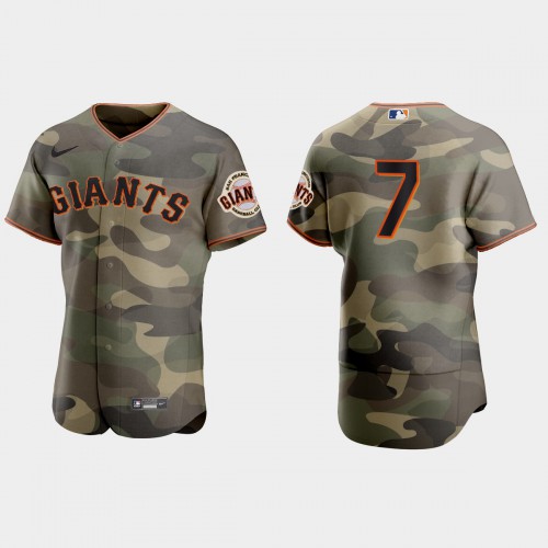 San Francisco San Francisco Giants #7 Donovan Solano Men’s Nike 2021 Armed Forces Day Authentic MLB Jersey -Camo Men’s