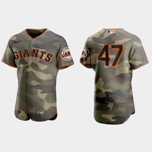 San Francisco San Francisco Giants #47 Johnny Cueto Men’s Nike 2021 Armed Forces Day Authentic MLB Jersey -Camo Men’s
