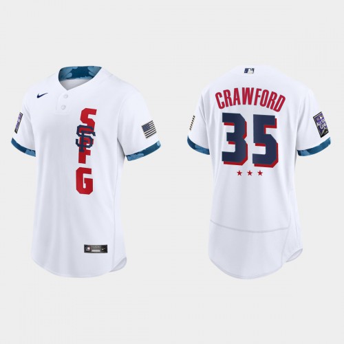 San Francisco San Francisco Giants #35 Brandon Crawford 2021 Mlb All Star Game Authentic White Jersey Men’s